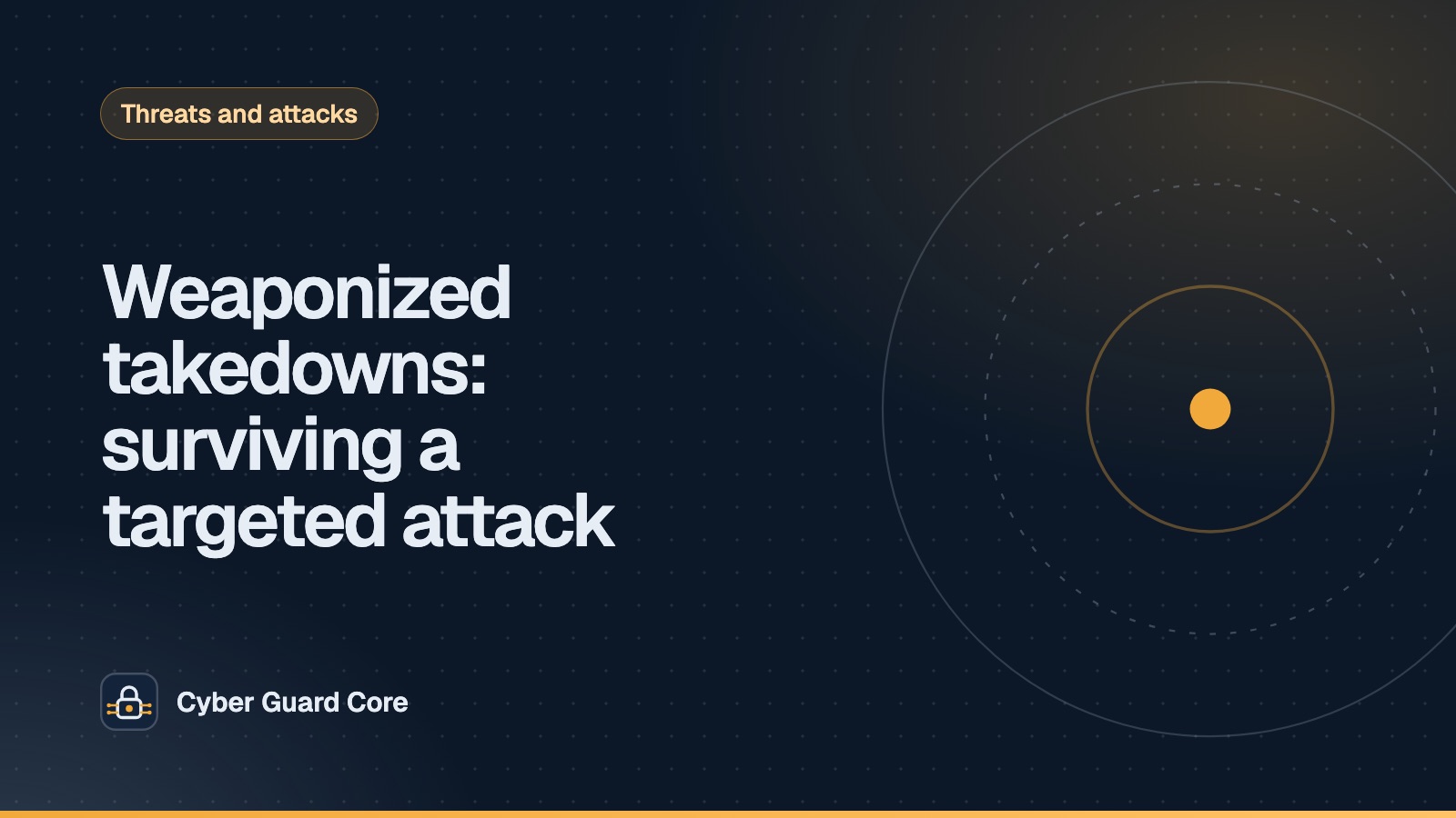 Weaponized takedowns: surviving a targeted attack